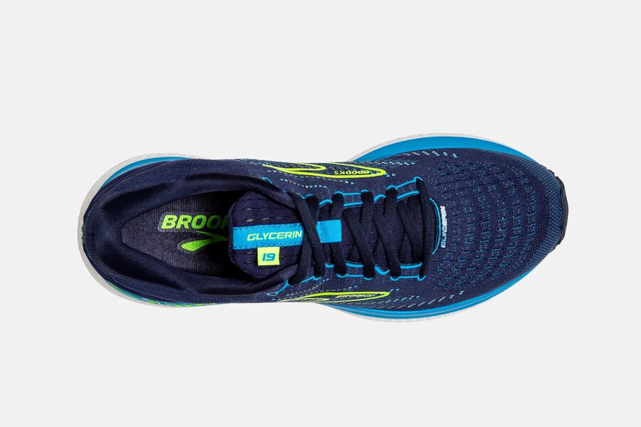 Brooks Glycerin 19 Road Running Shoes Mens - Navy/Blue - KYPZQ-0178